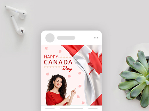 Canada Day Square Post Templates